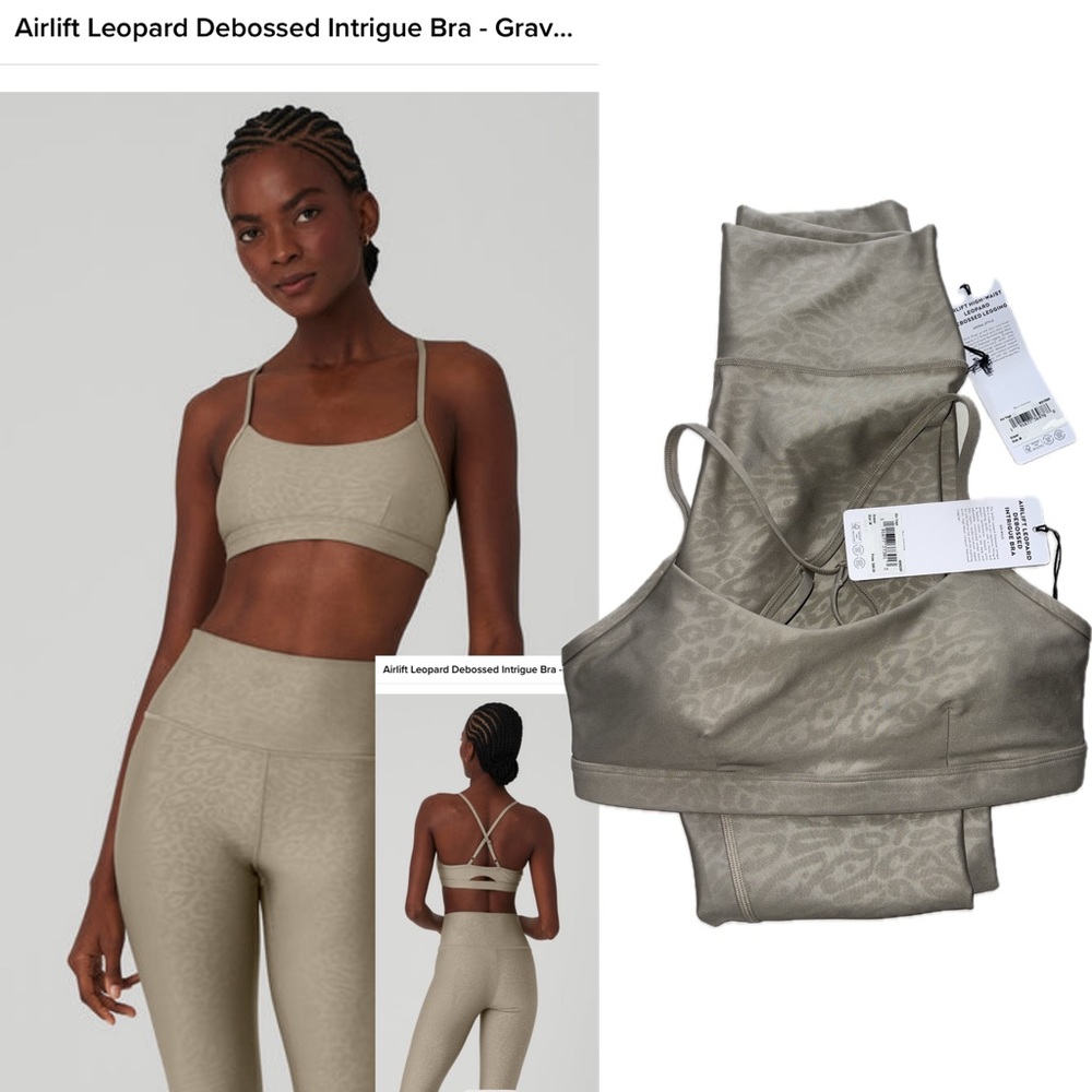 Alo Yoga Airlift High-Waist Leopard Debossed Set
